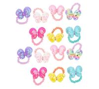Abaodam 14 Pezzi Elastici con per Bambine Fascia Elastica Morbida Colorata Sfumata Accessori per Code e Look Giocosi per Neonate e Bambine