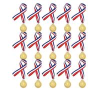 Abaodam 15 Pezzi Medaglie Sportive per in Metallo Dorato con Numeri Nastro Comodo e Design Resistente per Premi Sportivi Scolastici Calcio Basket e Feste Sportive