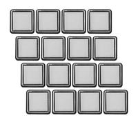 Abaodam 16 Pezzi Tamponi di Inchiostro Vuoti 3x3cm per Timbri Spugna e Plastica, Facile Sostituzione Inchiostro, Design User-Friendly per Scrapbooking e attività Educative