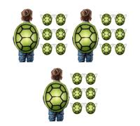Abaodam 18 Pezzi Costume da Tartaruga per Bambini Bomboniere per Feste Ninja E Articoli per Compleanni Zaino a Forma di Guscio di Tartaruga in Morbida Schiuma Accessorio per Travestimenti, Giochi di