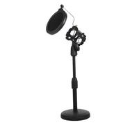 Abaodam 1pezzi Asta Per Microfono Regolabile in Metallo Supporto Per Microfono Da Tavolo Clip Per Compatibile Vari Dispositivi Per Riunioni Lezioni e Trasmissioni