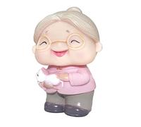 Abaodam 1pezzi Cake Topper Figurine Old Woman Decorazione Per Torta Compleanno Nonna Realistica E Stabile Materiale Vinile Sicuro Per Festeggiare Anniversario E Compleanno