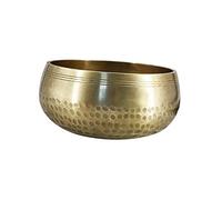 Abaodam 1pezzi Ciotola Tibetana per Meditazione Realizzata a Mano in Bronzo Autentico Qing Include Bastone di Legno per Yoga Relax e Terapia del Suono Dimensioni Finitura Dorata