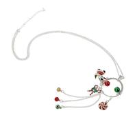 Abaodam 1pezzi Collana di Natale in Lega Ciondolo Decorativo per Collo Accessorio Chic per Costumi e Feste Natalizie Regalo di Natale Unico