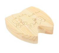 Abaodam 1pezzi Scatolina in Legno per Denti da Latte Contenitore per Conservazione Denti Ragazzo Ragazza Ricordo Caduti Casa da Latte Scatola per Custodire Ricordi d Infanzia
