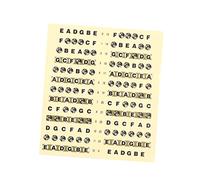 Abaodam 1pezzi Segnatasti Adesivi per Chitarra Corde Scala Adesivi Note per Tastiera di Chitarra Principianti Trainer Strumenti Mappa Trasparente