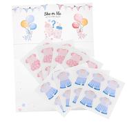 Abaodam 1set Adesivi Per Rivelazione Del Del Poster Per Festa Gender Reveal Con Stickers Per Ragazza Decorazioni Per Shower e Mom-to-be Party