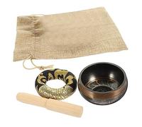 Abaodam 1set Ciotole Tibetane Rame Per Meditazione Ciotola Sonora Multifunzionale Con Accessori Per Relax e Mindfulness Colore Casual