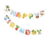 Abaodam 1set Completo Di Banner Per Compleanno Tropicale Decorazioni Per Feste Hawaiane Facile Da Installare Realizzato Materiale Naturale Per Celebrare Compleanni e Scattare Foto