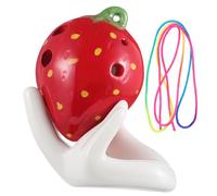 Abaodam 1set Ocarina Strumento Musicale Forma Di Fragola Per Ragazzo Ragazza Supporto e Spartito Inclusi Giocattolo Per Principianti e Sviluppo Musicale