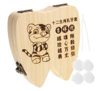 Abaodam 1set Scatola Keepsake Per Denti Da Latte Legno Per Ragazzo Ragazza Scatola Da Collezione Per Memorie Infantili Design Compatto e Leggero Speciale Per Ragazzo Ragazza e Ragazzo