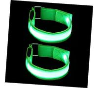 Abaodam 2 Bracciali LED Ricaricabili per Corsa Notturna Fasce Fluorescenti Regolabili con modalità per Polsi Braccia e Caviglie Sicurezza Riflettente per attività Outdoor