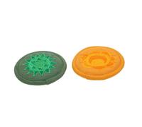 Abaodam 2 Cuscini Per Ciotola Tibetana Religiosa Ricamato, Cuscinetti Rotondi Da 10 Cm Colore Verde e Arancione, Supporto Portatile Per Campane Tibetane e Oggetti Buddisti Decorativi