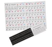 Abaodam 2 fogli Adesivi per Tastiera Pianoforte Colorati Rimovibili e Facili da Installare per Principianti per Apprendere Note Musicali e Memorizzare