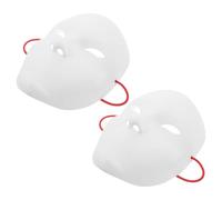 Abaodam 2 Maschere di Carnevale Bianche Fai da Te Verniciabili per Maschere di Halloween e Cosplay Semplici Elastico Leggere e Traspiranti per Feste e Teatro Taglia Unica per