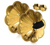 Abaodam 2 Paia Cymbali per Danza Del Ventre Rame con Fiore Prugno da Strumento Musicale Leggero per Feste e Danze Facile da Tenere e Trasportare