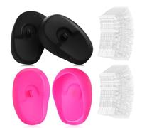 Abaodam 2 Paia di Copri Orecchie in Silicone Apertura Elastica, Protezione per Orecchie Dall'acqua, Accessori per Doccia per Saloni di Bellezza e Bagni