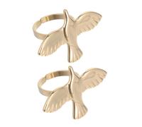 Abaodam 2 Pezzi Anelli Vintage della Pace in Acciaio Inossidabile Regolabili e Aperti con Piume Gioielli Retrò per Donne e Ragazze Accessori Simbolo di Armonia e Libertà