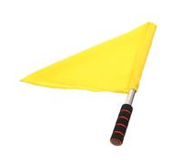 Abaodam 2 Pezzi bandiera di controllo del traffico bandiere di calcio per gli arbitri insegnanti colorato sport palestra bandiera di rigore bandiera dell'arbitro a scacchi stoffa Giallo
