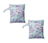 Abaodam 2 pezzi Borsa per Pannolini Riutilizzabile con Cerniera Portatile per Pannolini e Salviette Leggera e Resistente per Mamma per Viaggio Campeggio e Uso Quotidiano