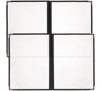 Abaodam 2 Pezzi Copertina Menu in PVC a Due Pagine Angoli Arrotondati | Porta Menù Pieghevole, Lettura Chiara e Alta Trasparenza, Facile da Riporre Piatto, per Cucina e Catering