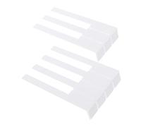 Abaodam 2 Pezzi Copritasti Pianoforte in Plastica Bianco per Tastiera, Accessorio Professionale per Riparazione e Pulizia Pianoforte