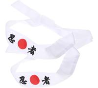 Abaodam 2 Pezzi Fascia Ninja Giapponese Bianca Fascia la Testa Riutilizzabile per Karate e Sushi Chef Traspirante e Assorbente per Sport e Uso Quotidiano