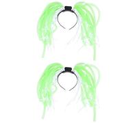 Abaodam 2 Pezzi Fascia per Chioma Luminosa Verde in Pp Funzione Lampeggiante e Extension per Feste e Concerti Accessorio Luminoso per Chioma da Cerimonia Colore Casuale
