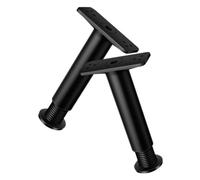 Abaodam 2 Pezzi Gamba di Supporto Regolabile, Altezza 20-37cm, Nera | Plastica EVA, Struttura Semplice, Riduce L'oscillazione, per Assi di Sostegno e Armadi