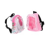 Abaodam 2 pezzi Mini Zainetto con Cerniera Accessori per Fai da Te Mini in PVC Trasparente Resistente e Leggero e Fotografia