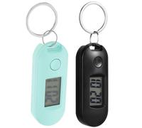 Abaodam 2 Pezzi Orologio Digitale Portachiavi da Tasca per Studenti Display Led, Plastico Leggero e Design Compatto, Facile da Usare Durante L'esame a Scuola