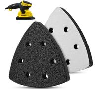Abaodam 2 Pezzi Pad Levigante Triangolare in Spugna Resistente per Legno e Pietra Applicazioni Versatili per Levigatrice Multifunzione