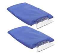 Abaodam 2 Pezzi pala da neve per auto spazzola per la rimozione della neve per auto pale da ghiaccio attrezzo raschietto auto spazzaneve rimozione del ghiaccio professionale plastica Blu