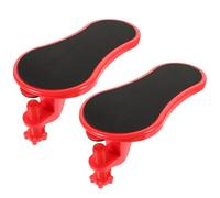 Abaodam 2 Pezzi Poggiapolsi per Braccio Ergonomici da Scrivania Rosso, Supporto per Poggiagomiti Ufficio e Gaming, Accessori Comfort Polso e Gomito per Postazione Lavoro