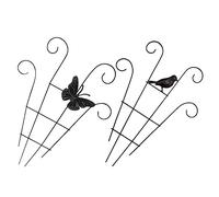 Abaodam 2 Pezzi Porta Piante Rampicanti in Vaso Traliccio Di Fagioli Per Giardino Pianta Supporti Per Vasi Da Fiori Piccolo Supporto Per Fiori Da Giardino Fito Black Ferro Da Stiro