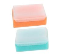 Abaodam 2 pezzi Spugna e Massaggio Ragazzo Ragazza Morbida Scrub per Capelli e Corpo Portatile e Delicata per Sensibile per Bagnetto e Stimolazione Sensoriale