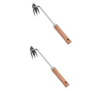 Abaodam 2 Pezzi Strumento di diserbo Domestico Maniglia estrattore a Mano Utensili sarchiatore per Erbacce scavando di Nuovo più a Fondo Multi Funzione di Nuovo di Legno