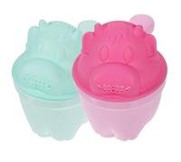 Abaodam 2 pezzi Tazza Risciacquo Shampoo per Bicchiere Leggero e Durevole per Lavaggio Capelli Ragazzo Ragazza Design Ergonomico e Facile da Usare per Bagnetto e Doccia