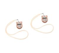 Abaodam 2 Pz Bar Carlino Pianoforte Musicale a Pollice Pianoforte a Pollice a 8 Tasti Pianoforte a Dita Collana Di Musica Pianoforte a Pollice a 8 Toni Mini Pianoforte Light Brown Di Legno