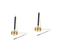Abaodam 2 Pz Campanello Telescopico Fengshui Campanelli Musicali a Mano Fornitura Buddista Del Tempio Rintocchi Di Campana Di Meditazione Yoga Tingsha Acciaio Inossidabile Tibet
