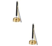 Abaodam 2 Pz Forniture Del Tempio Buddista Yin Qing Tempio Yin Qing Campana Del Tempio D'oro Campane Di Chiamata Di Nozze Campana Da Meditazione Strumento Del Tempio Yinqing Metallo