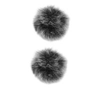 Abaodam 2 Pz microfono lavalier copertura pelosa del parabrezza microfono antivento di registrazione Copertura microfono copertura pelosa del microfono manicotto del parabrezza