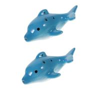 Abaodam 2 Pz ocarina giocattoli dei delfini giocattoli per bambini giocattolo per ocarine kiddikutter i figli giocatoli petit toy strumento musicale Strumento giocattolo ceramica Sky-blue