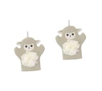 Abaodam 2 Pz telo da bagno per bambini asciugamano asciugamani scrubber di luffa guanto da bagno guanti lavapavimenti per bambini scrubber da Cartone animato