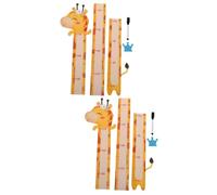 Abaodam 2 Set Adesivi Di Grafico ' Di Crescita Grafico a Muro Di Righello Da Parete Portatile Per Bambini Arredamento Per Bambini Manifesto Yellow Pvc