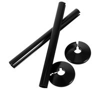 Abaodam 2 Set Copertura Decorativa per Tubi Nera in Plastica PP per Tubi | Copritubi dal Design Minimalista, Copre gli Spazi Intorno AI Tubi, Posa Rapida per Cucine e Locali Tecnici