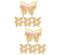 Abaodam 2 Set di Adesivi Murali A Farfalla Farfalle 3D Decorazioni A Farfalla Giganti Adesivi A Farfalla Decorazioni A Farfalla Pastello Decorazioni per Esterni di Compleanno