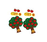 Abaodam 2 Set Giochi Educativi Albero di Mele in Feltro Non Gioco di Abbinamento Numerico per età Prescolare e Scuola dell'Infanzia Materiale Sicuro e Durevole per Apprendimento