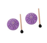 Abaodam 2 Set Tamburo Etereo Lingua In Acciaio Tamburo A Percussione Lingua Del In Acciaio Della a Portatile Kit Di Batteria Per Principianti a Del In