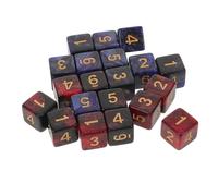 Abaodam 20 Dadi da Tavolo Incisi Effetto Multicolore Acrilico Facce per Rpg Giochi di Strategia e Attività Didattiche